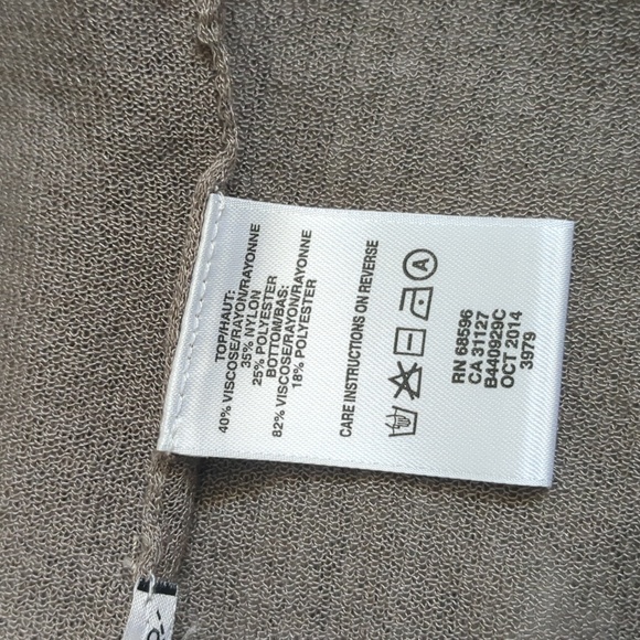 DKNY Taupe Layered Open front Cardigan XS - Picture 5 of 5